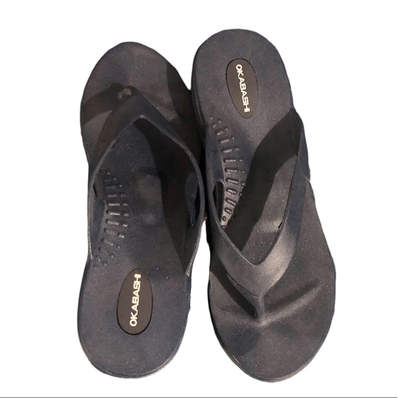 Okabashi Shoes - ✔️ Navy blue flip flops